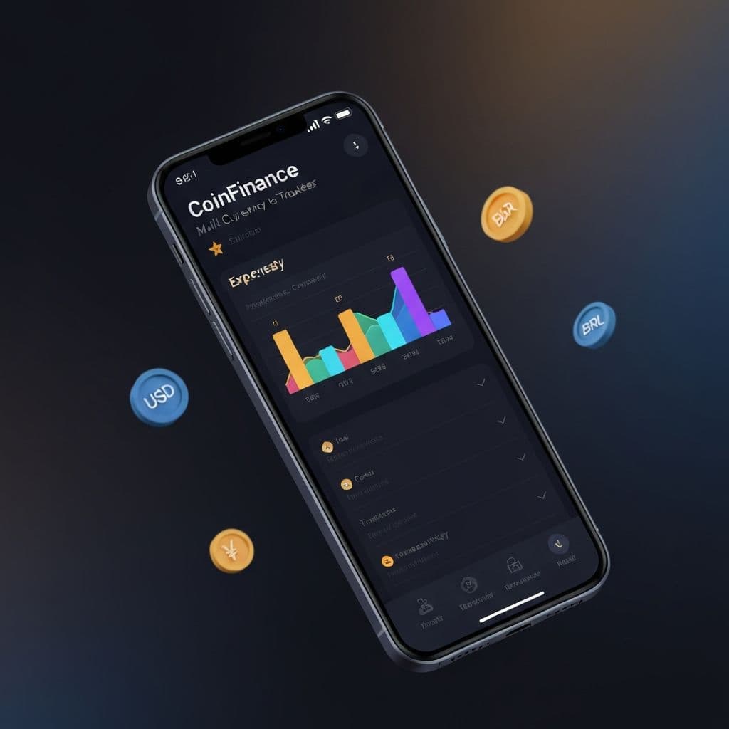 CoinFinance - App de controle de gastos multimoedas